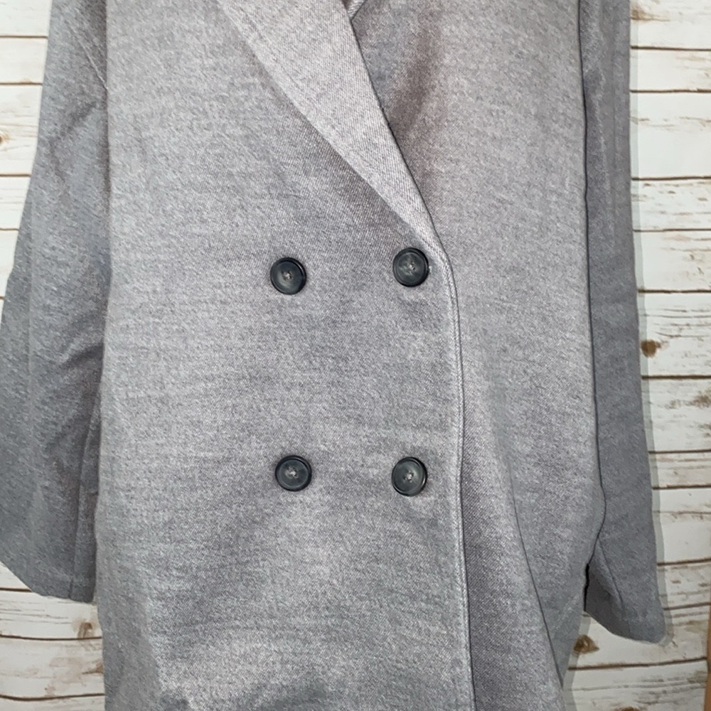 NWT Free People Hannah Slouchy Blazer- Washed Black - Picture 5 of 9